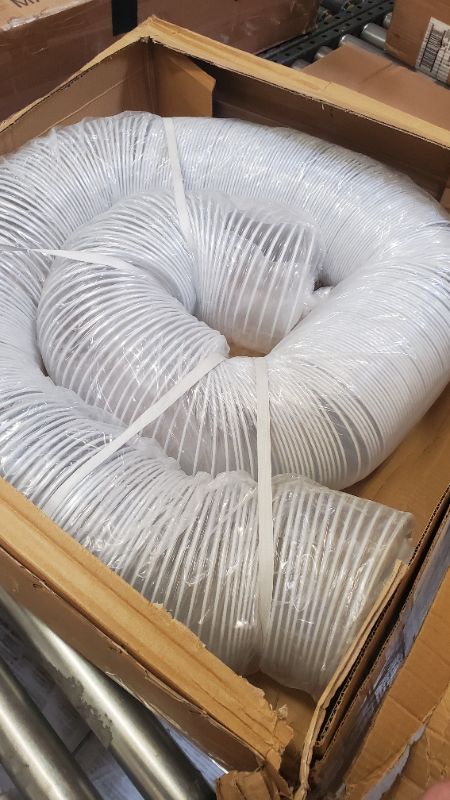 Photo 2 of POWERTEC 70267 PVC Dust Collection Hose (6 Inch x 20 Feet) | Left Spiral Flexible Clear View Heavy Duty PVC Hose
