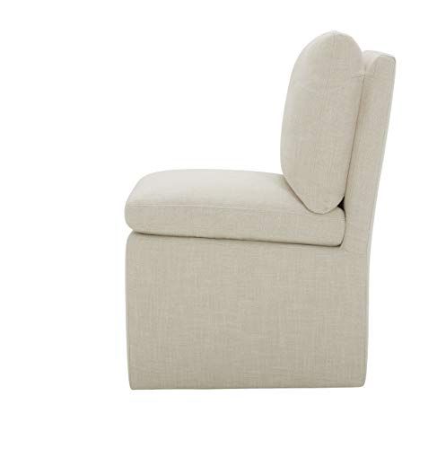 Photo 1 of 
Amazon Brand – Stone & Beam Vivianne Modern Upholstered Armless Dining Chair with Casters,