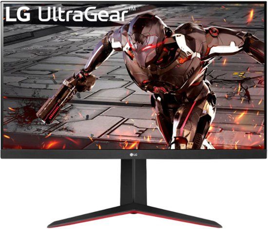 Photo 1 of LG - UltraGear 32” LED QHD AMD FreeSync and G-SYNC Compatible with HDR 10 (DisplayPort, HDMI) - Black
