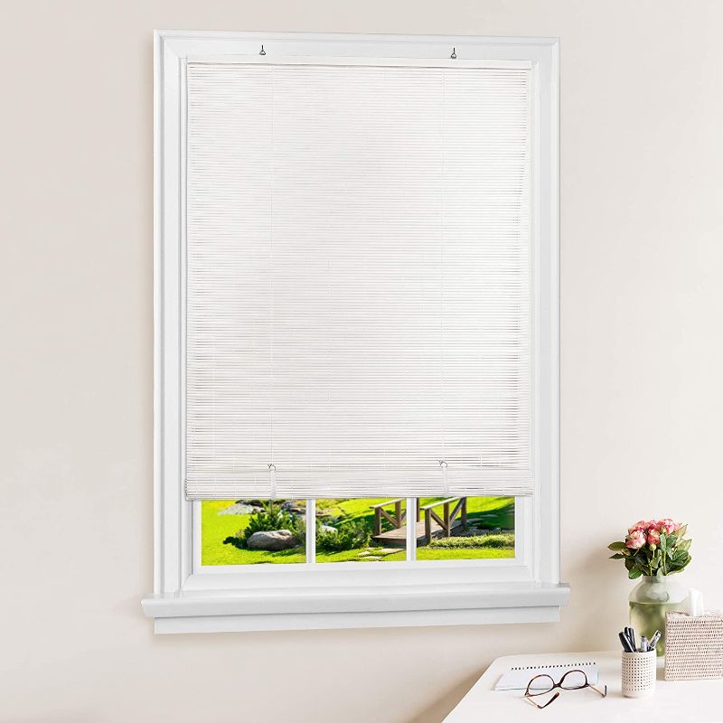Photo 1 of Achim Home Furnishings Vinyl Roll-Up Blind Cordless Solstice, 60" x 72", White
