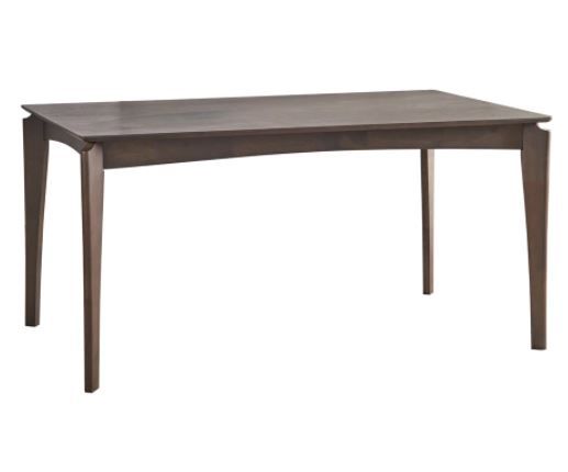 Photo 1 of Domina Mid-Century 6-Seater Rubberwood Dining Table with Walnut Veneer Table Top
