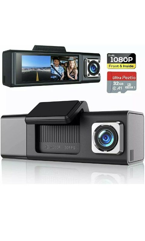 Photo 1 of Peztio-M1 Dual Dash Cam 1080P Front and 1080P Inside Cabin, Dash Camera for Cars - 1 
