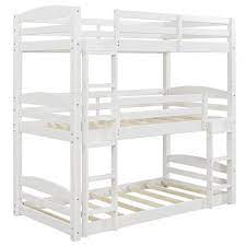 Photo 1 of Dorel Living Sierra Twin Triple Bunk Bed in White -- incomplete set