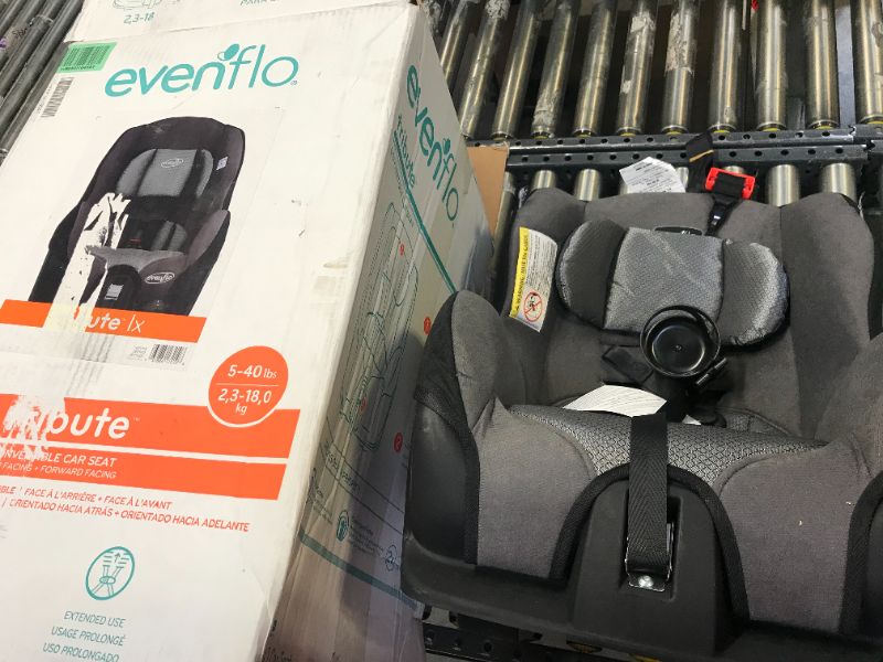 Photo 2 of Evenflo Tribute LX Harness Convertible Car Seat, Solid Print Gray