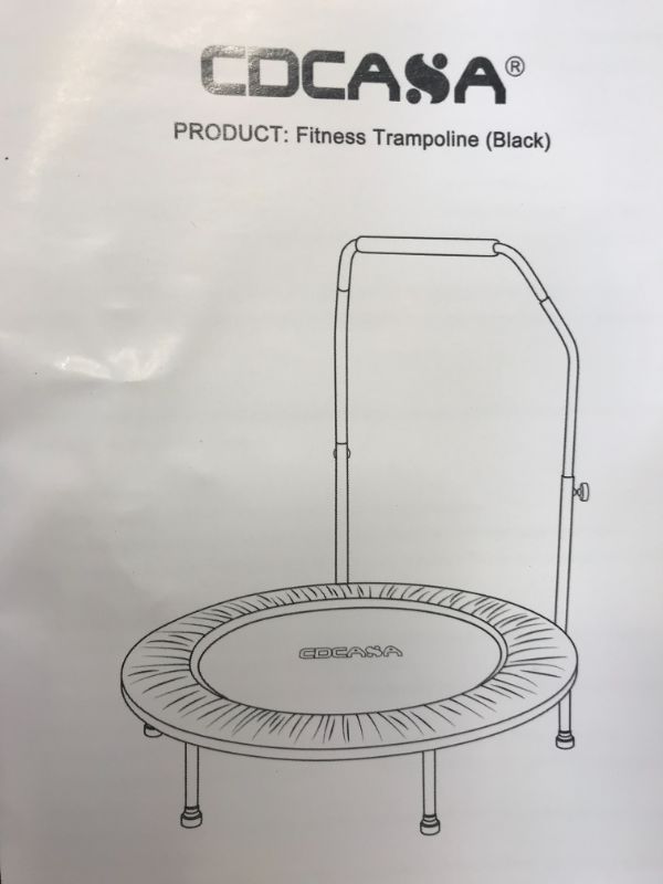 Photo 4 of  CDCASA 40 inch Fitness Trampoline Foldable with Handle and Cover Max 