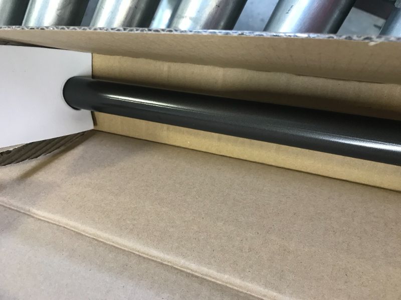 Photo 1 of Decopolitan Industrial Wrap Around Telescoping Curtain Rod Set, 36-72", Black
