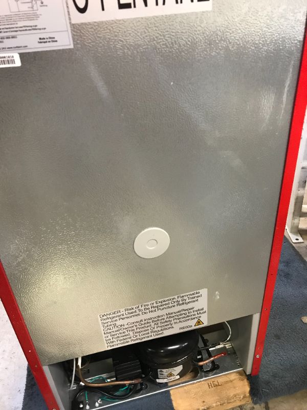 Photo 1 of 3.2 cu. ft. Retro Mini Fridge in Red
