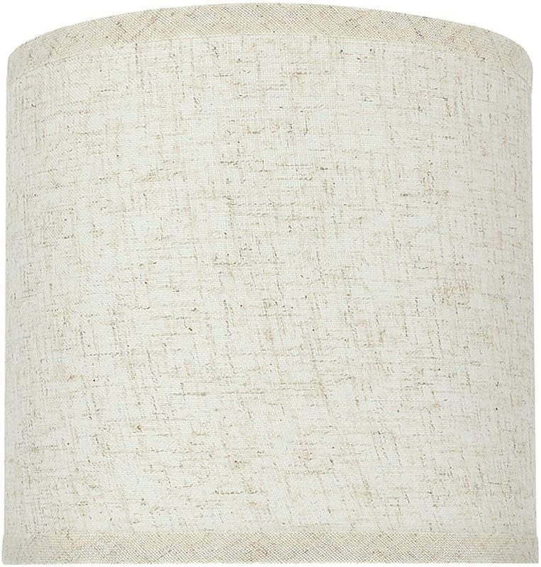 Photo 1 of Aspen Creative 31051 Transitional Hardback Drum (Cylinder) Shape Spider Construction Lamp Shade in Flaxen, 8" wide (8" x 8" x 8")
