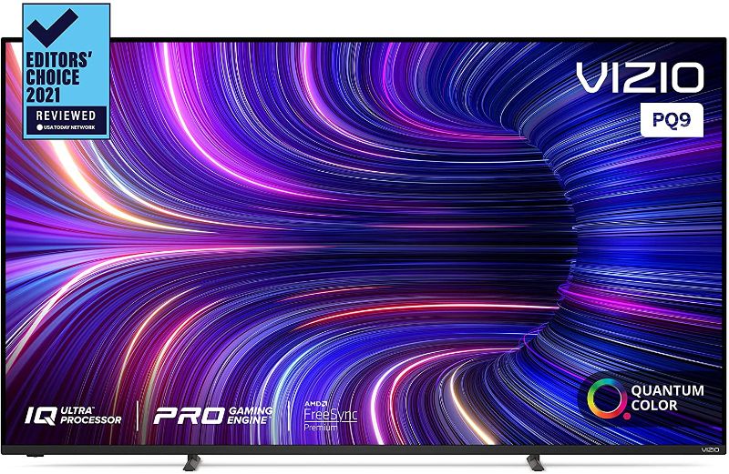 Photo 1 of VIZIO 65-Inch P-Series Premium 4K UHD Quantum Color LED HDR Smart TV w/Apple AirPlay 2 & Chromecast Built-in, Dolby Vision, HDMI 2.1, 4K 120Hz Gaming, Variable Refresh Rate, P65Q9-J
