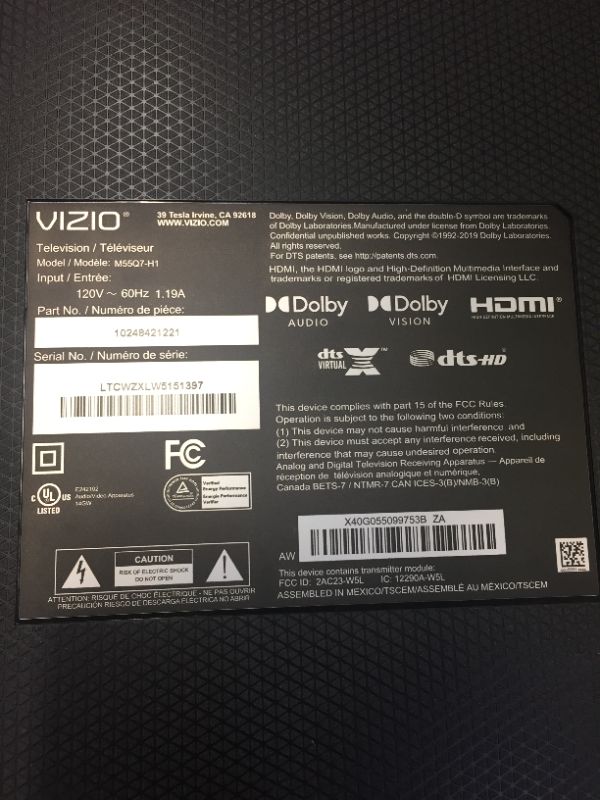 Photo 4 of VIZIO 55" Class M6 Series Premium 4K UHD Quantum Color SmartCast Smart TV HDR M55Q6-J01 (Newest Model)
