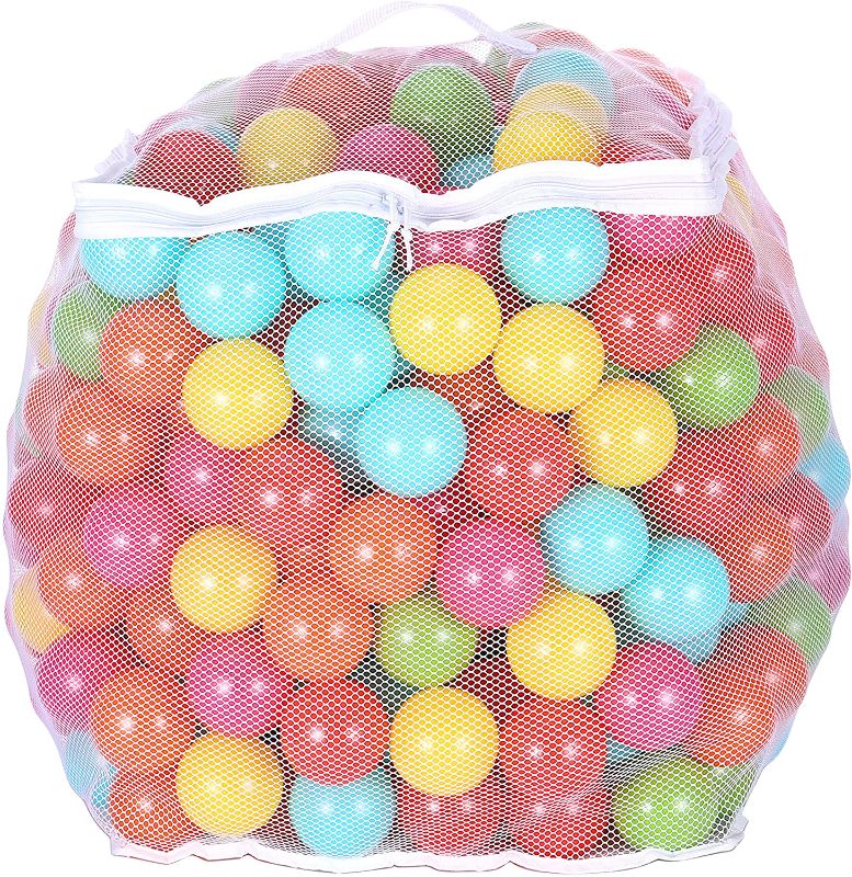 Photo 1 of BalanceFrom 2.3-Inch Phthalate Free BPA Free Non-Toxic Crush Proof Play Balls Pit Balls- 6 Bright Colors in Reusable and Durable Storage Mesh Bag with Zipper
