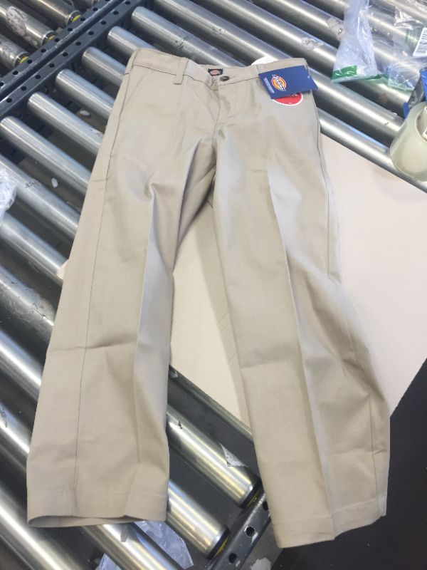 Photo 2 of  Size 8, Boys' School Uniforms Husky Size FlexWaist Straight Leg Khaki Pant

