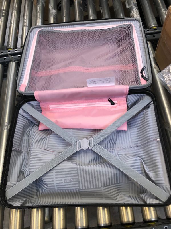 Photo 3 of American Tourister Stratum XLT Expandable Hardside Luggage with Spinner Wheels, Pink Blush, Carry-On 21-Inch
