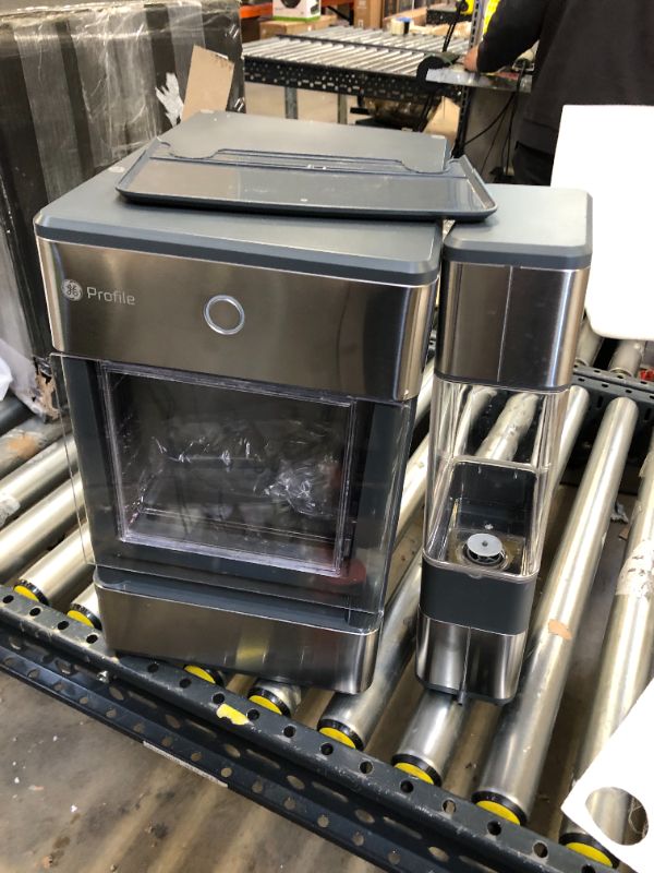 Photo 2 of GE Profile Opal | Countertop Nugget Ice Maker with Side Tank | Portable Ice Machine Makes up to 24 lbs. of Ice Per Day | Stainless Steel Finish
