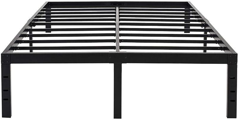 Photo 1 of 45MinST 18 Inch Maximum Storage Bed Frame/Reinforced Platform /3500lbs Heavy Duty/Easy Assembly/ Mattress Foundation/Steel Slat/Noise Free, King
