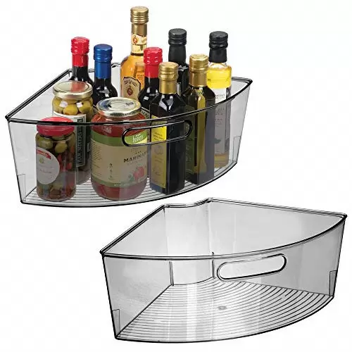 Photo 1 of  mDesign Lazy Susan Kitchen Food Drawer Organizer, Gray

