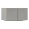 Photo 1 of Shaker Assembled 36x18x24 in. Above Refrigerator Deep Wall Bridge Kitchen Cabinet in Dove Gray
