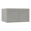 Photo 1 of Shaker Assembled 36x12x1 in. Above Refrigerator Deep Wall Bridge Kitchen Cabinet in Dove Gray
