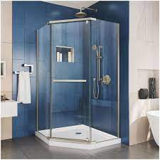 Photo 1 of DreamLine Prism 36-1/8-in W x 72-in H Frameless Pivot Chrome Neo-angle Shower Door (Clear Glass)
