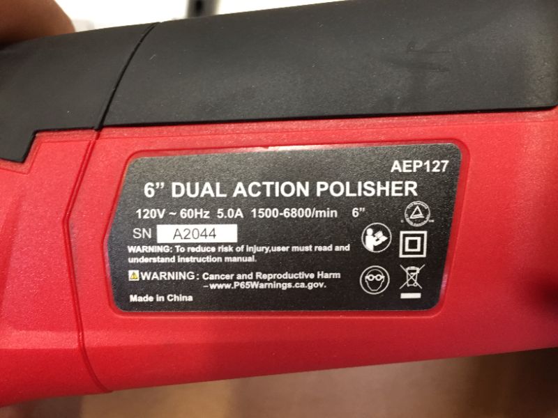 Photo 4 of AVID POWER Buffer Polisher, 6-inch Dual Action Polisher Random Orbital Car Buffer Polisher Waxer with Variable Speed, 3 Foam Pads for Car Polishing and Waxing, AEP127
