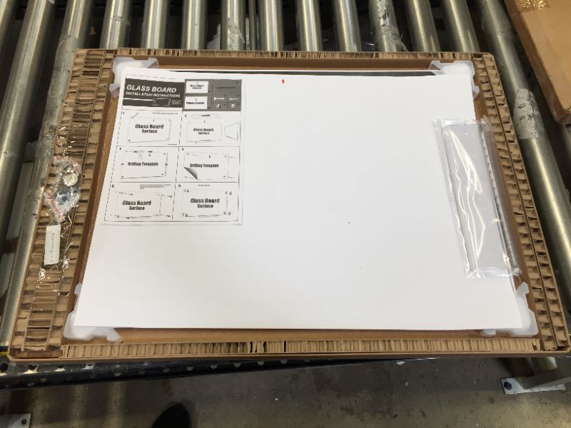 Photo 2 of 4 thought glass dry erase board magnetic glass whiteboard 24" x 18" inches glass white board with pen tray ultra white surface frameless