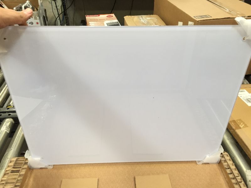 Photo 1 of 4 thought glass dry erase board magnetic glass whiteboard 24" x 18" inches glass white board with pen tray ultra white surface frameless