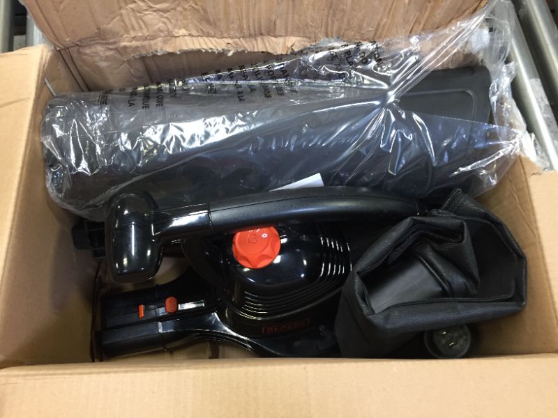 Photo 2 of BLACK+DECKER 3-in-1 Electric Leaf Blower, Leaf Vacuum, Mulcher, 12-Amp (BV3100)
