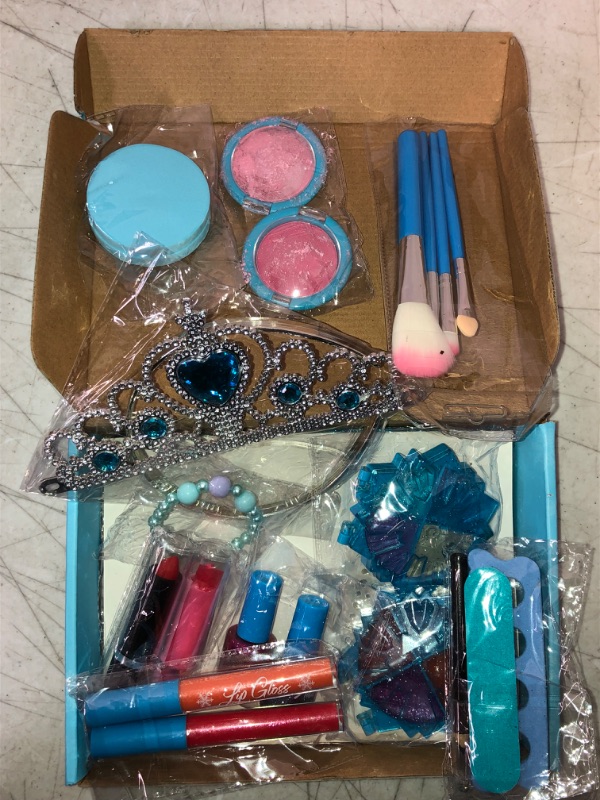 Photo 1 of kids girls makeup play kit princess tiara 