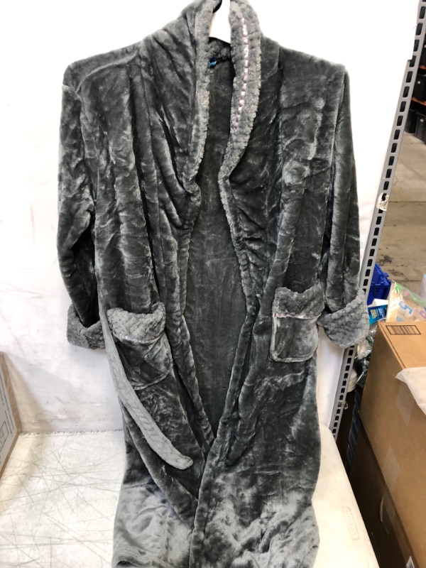 Photo 2 of women's grey towel robe size s/m