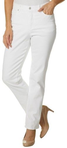 Photo 1 of Gloria Vanderbilt Women's Denim Pants and Jeans - Vintage White Amanda Straight-Leg Jeans - Women size 12 
