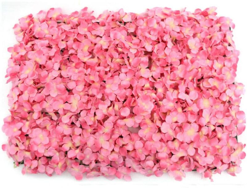 Photo 1 of 20 Pieces of Pink Simulation Flower Row Original 4060 cm (24 x 16 inches) Pink Simulation Flower Wall Decoration,for Family Gathering, Wedding, Photo Background Decoration