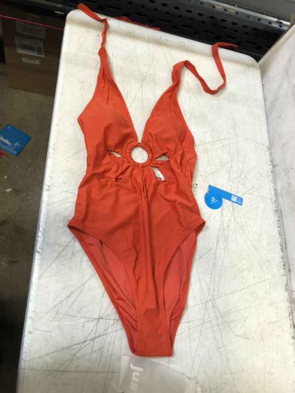 Photo 1 of Aurora Cut-Out O-Ring One Piece Swimsuit L