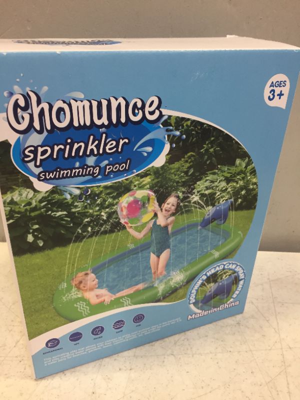 Photo 1 of Chomunce Splash Pad for Kids Inflatable Sprinkler Pool Outdoor Water Toys for Kid Ages 4-8 Summer Swimming Outside 3-in-1 Upgraded Spray Mat Birthday Gifts for 1 2 3 4 5 6 7 Years Old Boys and Girls