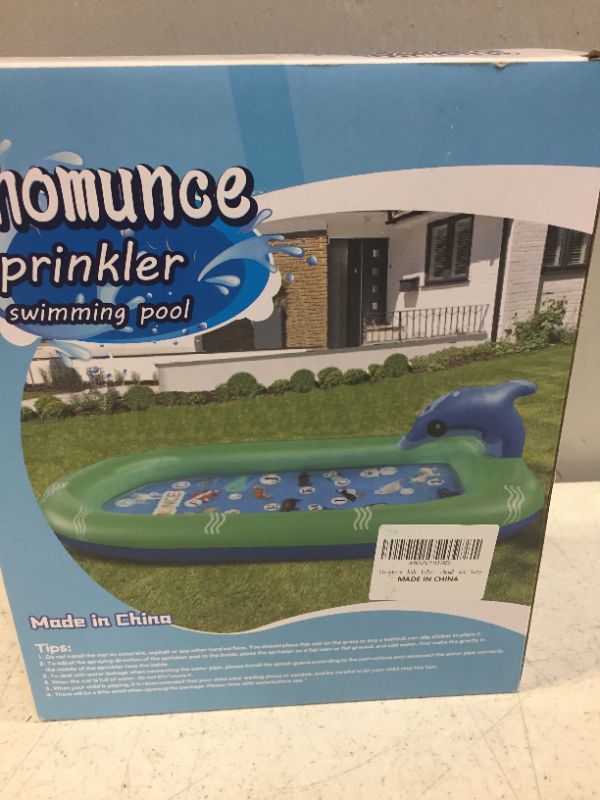 Photo 1 of Chomunce Splash Pad for Kids Inflatable Sprinkler Pool Outdoor Water Toys for Kid Ages 4-8 Summer Swimming Outside 3-in-1 Upgraded Spray Mat Birthday Gifts for 1 2 3 4 5 6 7 Years Old Boys and Girls