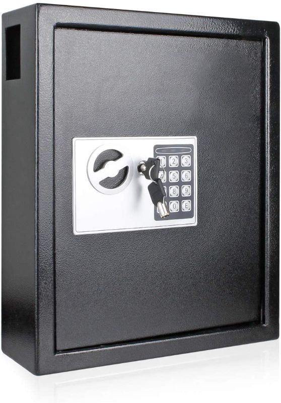 Photo 1 of 40 Key Cabinet with Digital Lock - Electronic Key Safe - Keyless Storage Box for Keys - Steel Safe - Scratch Resistant Powder Coating - Wall Anchor - Black
