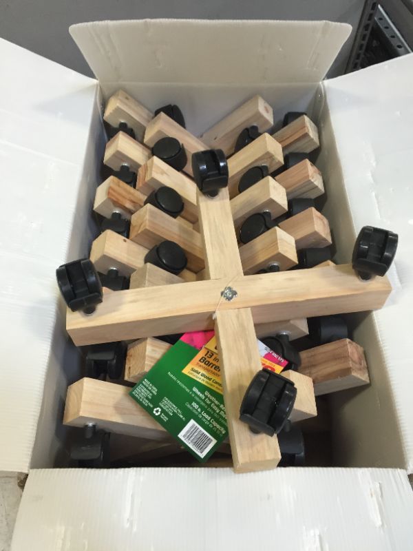 Photo 2 of 13 in. Wood Plant Caddy
12pack