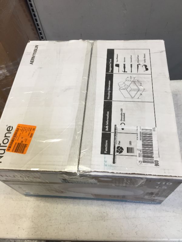 Photo 1 of NuTone Roomside 110 CFM Flat Panel LED Ventilation Fan - 1.5 Sones - #AERN110SLW
