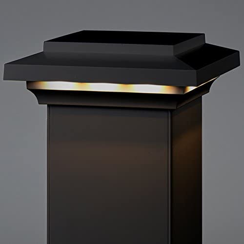 Photo 1 of Azek 5.5" x 5.5" Lighted Island Post Cap - Black
