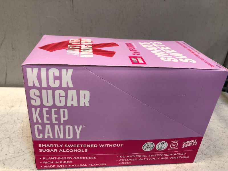 Photo 1 of Smart Sweets Red Twists, Licorice Gummy Candy with Low Sugar (2g), Low Calorie (110), No Artificial Sweeteners, Vegan, Plant-Based, Gluten-Free, Healthy Snack for Kids & Adults, 1.8oz (Pack of 12) FRESHEST BY 4/20/2022