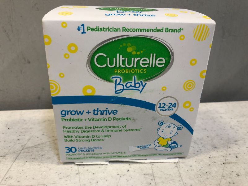 Photo 3 of Culturelle Baby Grow + Thrive Probiotics + Vitamin D Packets, Supplements Good Bacteria Found in Breast Milk, Helps Promote a Healthy Immune System and Digestive System*, Gluten Free and Non-GMO, 30 Count  exp date 05-2022