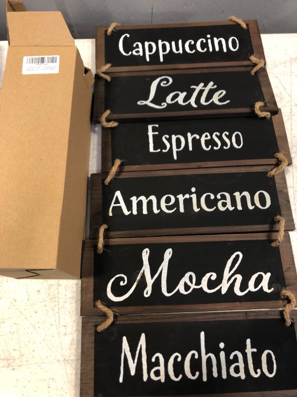 Photo 3 of Coffee Bar Sign-Farmhouse Dining Room Wall Decor-Coffee Signs Decor-Wall mounted Decoration set Design on the-Wall Art Decorations-Wall Decor Farmhouse-Signs for House-Blessed Signs for Home Decor
