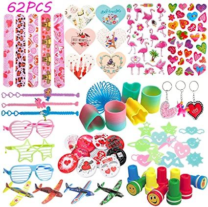 Photo 1 of Bakeling Party Favors for Kids 62 PCS Party Favors Toy Assortment for Birthday Party Carnival Prizes Box Pinata Filler Toys Treasure Box Toys for Classroom
