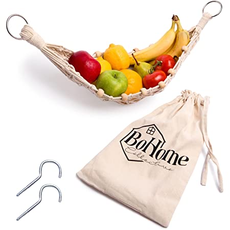 Photo 1 of bohome macrame fruit hammock under cabinet 22"