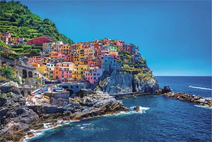 Photo 1 of Deer Wooden Puzzle 1000 Pieces for Adults Wooden Puzzles Animation Wooden Puzzle Cinque Terre European Landscape