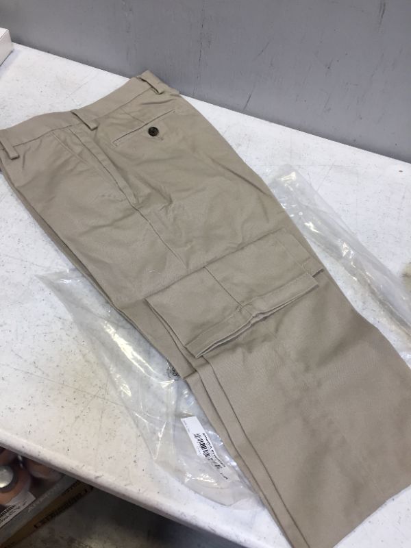 Photo 1 of Essentials Men's Slim-fit Wrinkle-resistant, Khaki, Size 30w X 34l