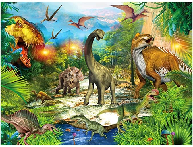 Photo 1 of LeonMake Dinosaur Puzzle for Kids Toys: 46 Piece Big Floor Puzzle for 3-8 Year Old Boys & Girls | Fluorescent Jigsaw Puzzles as Christmas Birthday Gift for Toddler | 18 x 24 inch