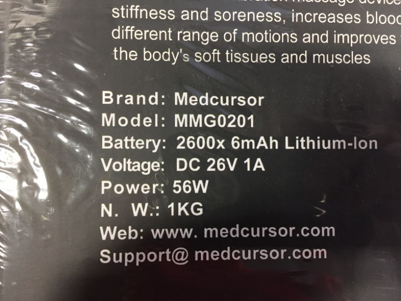 Photo 5 of Medcursor Handheld Percussion Massage Gun - Deep Tissue Massager for Pain Relief, Sore Muscle and Stiffness, Powerful Motor High-Intensity - Includes 6 Massage Heads