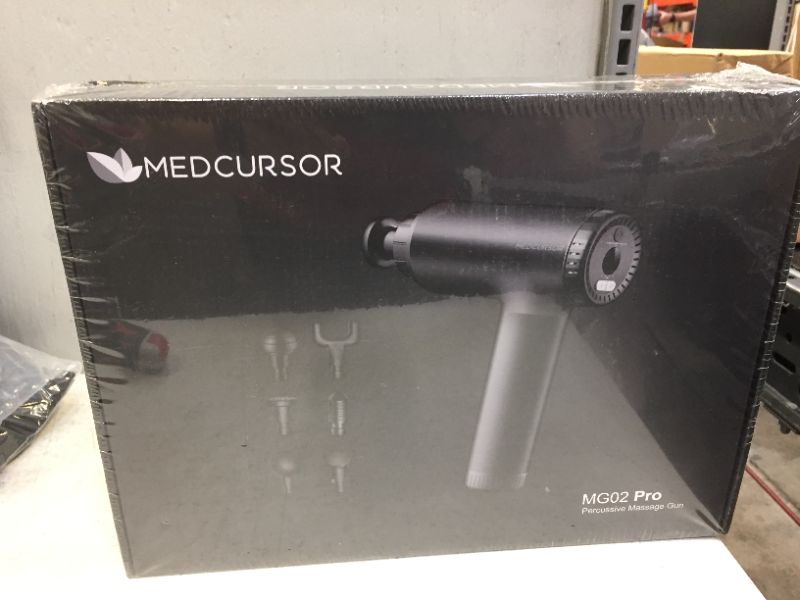 Photo 4 of Medcursor Handheld Percussion Massage Gun - Deep Tissue Massager for Pain Relief, Sore Muscle and Stiffness, Powerful Motor High-Intensity - Includes 6 Massage Heads