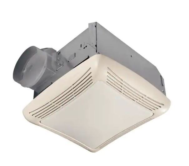 Photo 1 of 50 CFM Ceiling Bathroom Exhaust Fan with Light
