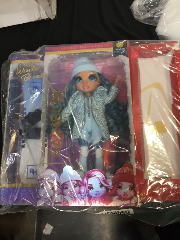 Photo 1 of Rainbow High Winter Break Skyler Bradshaw – Blue Fashion Doll and Playset with 2 Designer Outfits, Snowboard Accessories